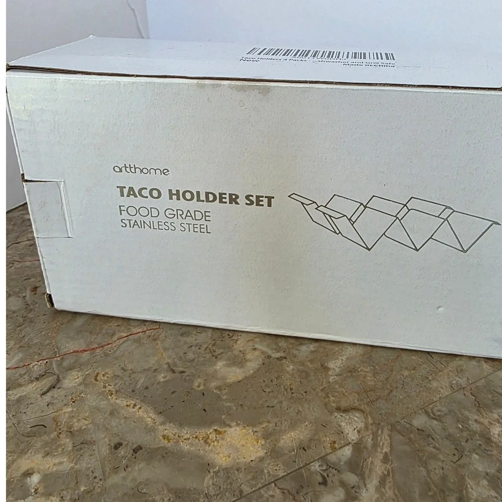 4 Pack Artthome Taco Holder Holds 3 Tacos Food Grade‎ Stainless Steel Oven Grill